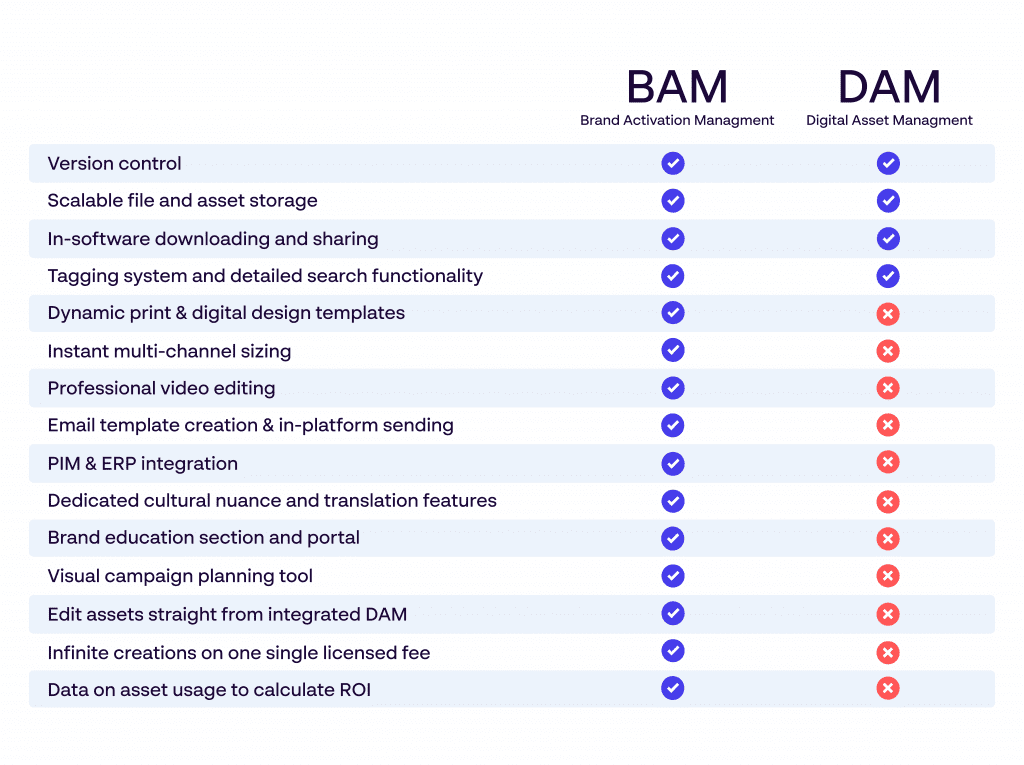 BAM vs DAM