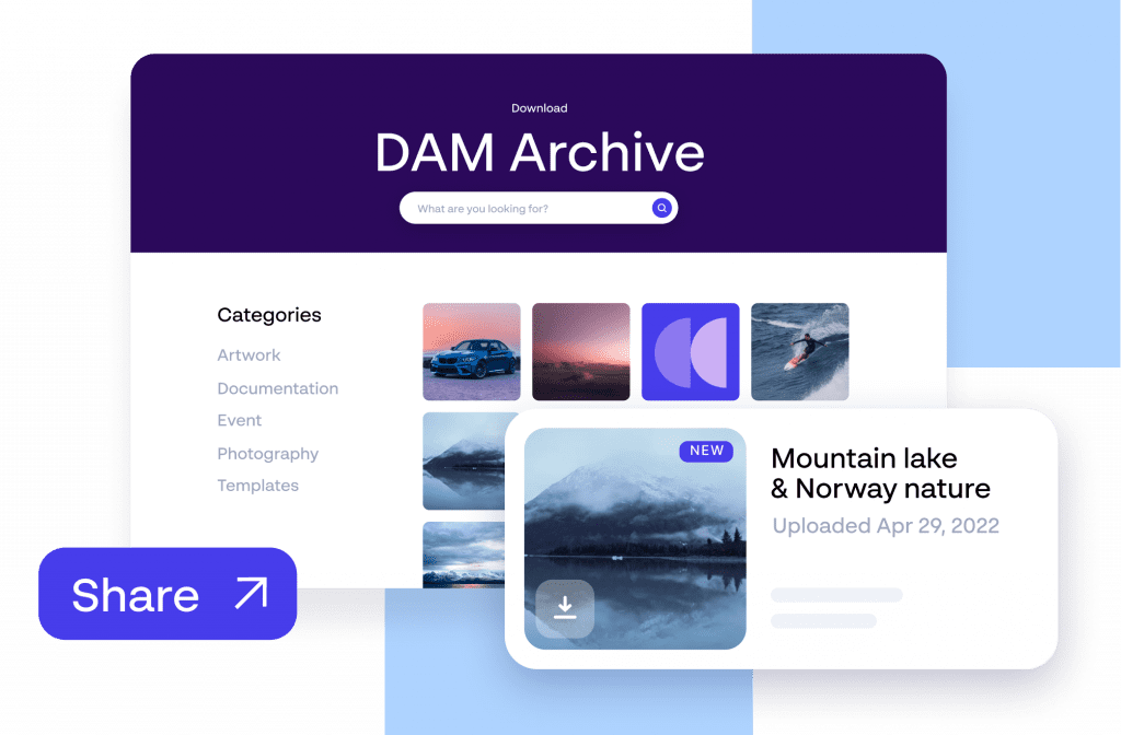 Use our DAM to manage your corporate marketing