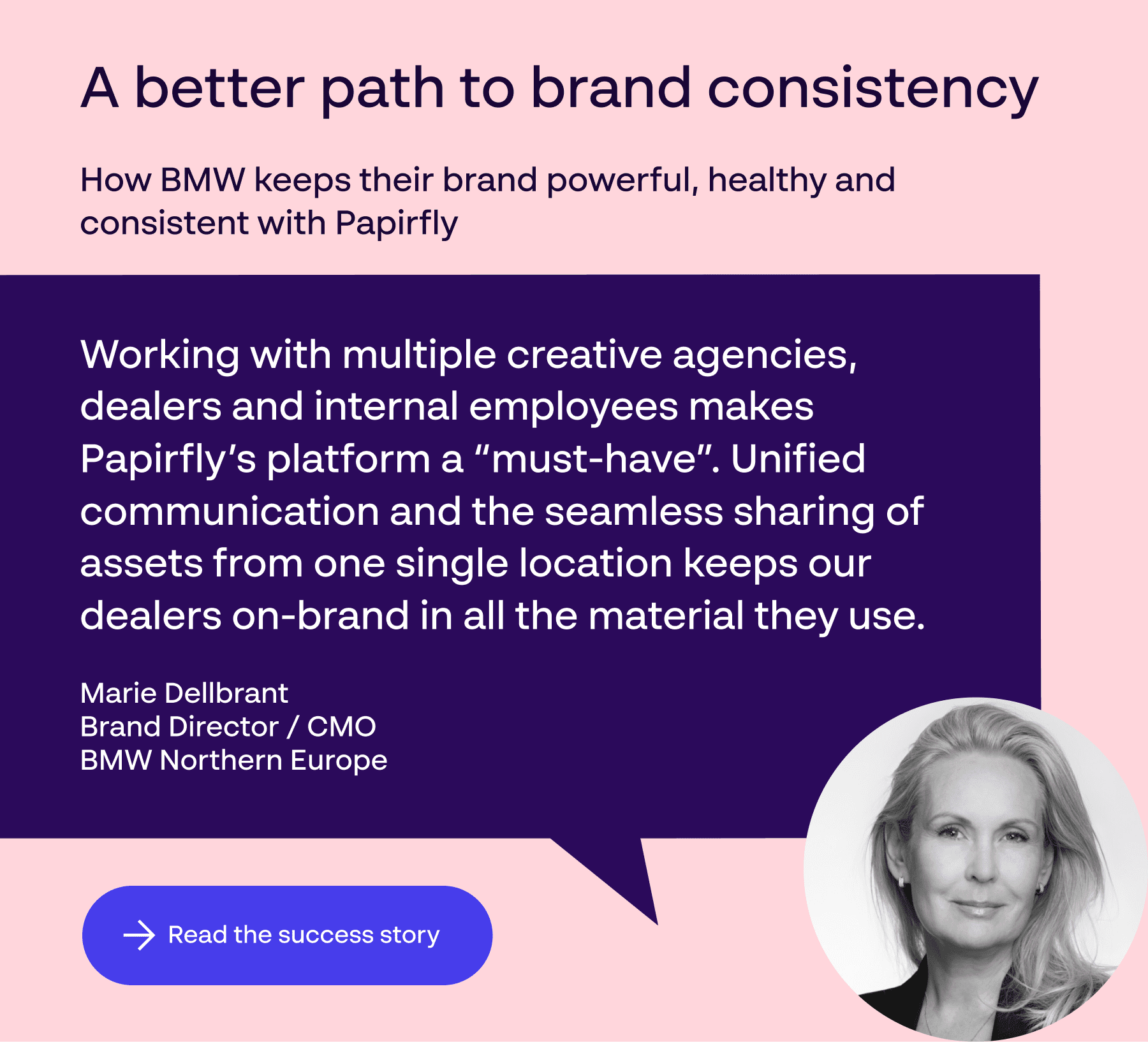 “BMW Brand Success Story using the Papirfly brand management platform. A better path to brand consistency…”