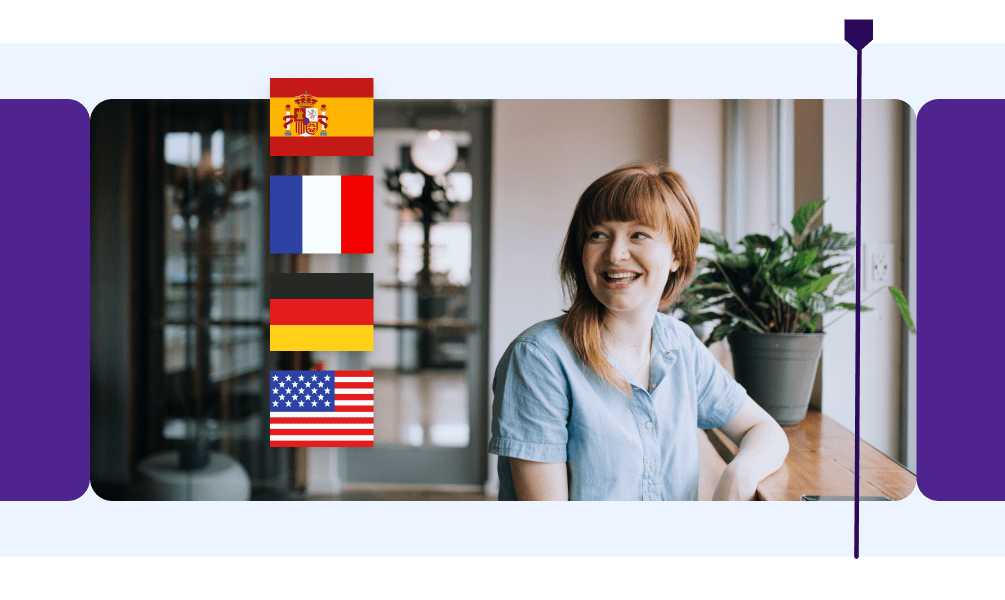 Branded video editor with multilingual subtitle options to create video content for global audiences