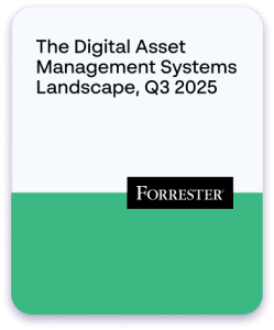 Visual cover of 2025 DAM report highlighting Papirfly’s relevance in Forrester’s evolving DAM landscape.