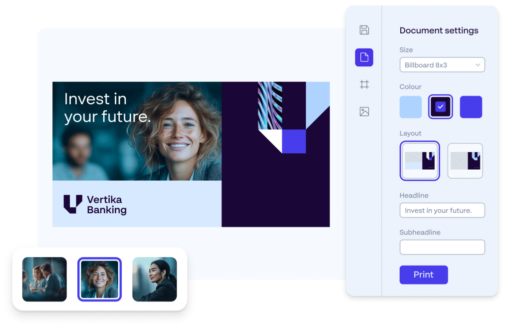Financial content template with locked legal fields and editable campaign messages