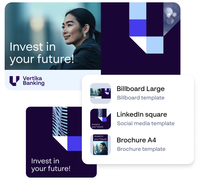 Finance marketing content with template options