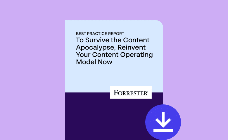 graphic of the forrester report on how to refresh content operating model