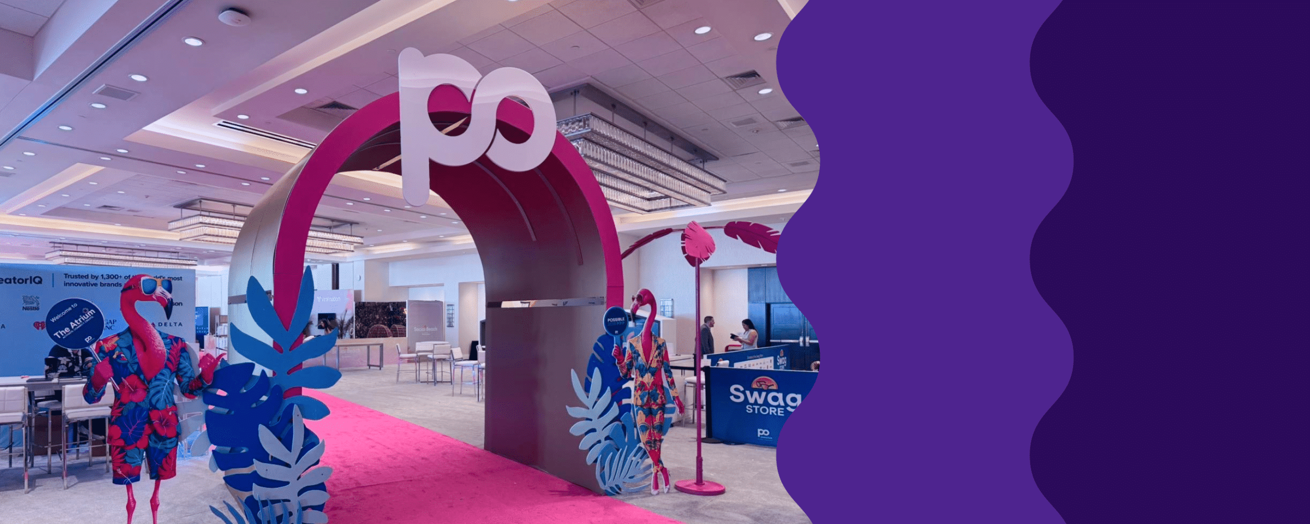 Entrance display at Possible Miami event reflecting AI, marketing innovation, and evolving brand governance.